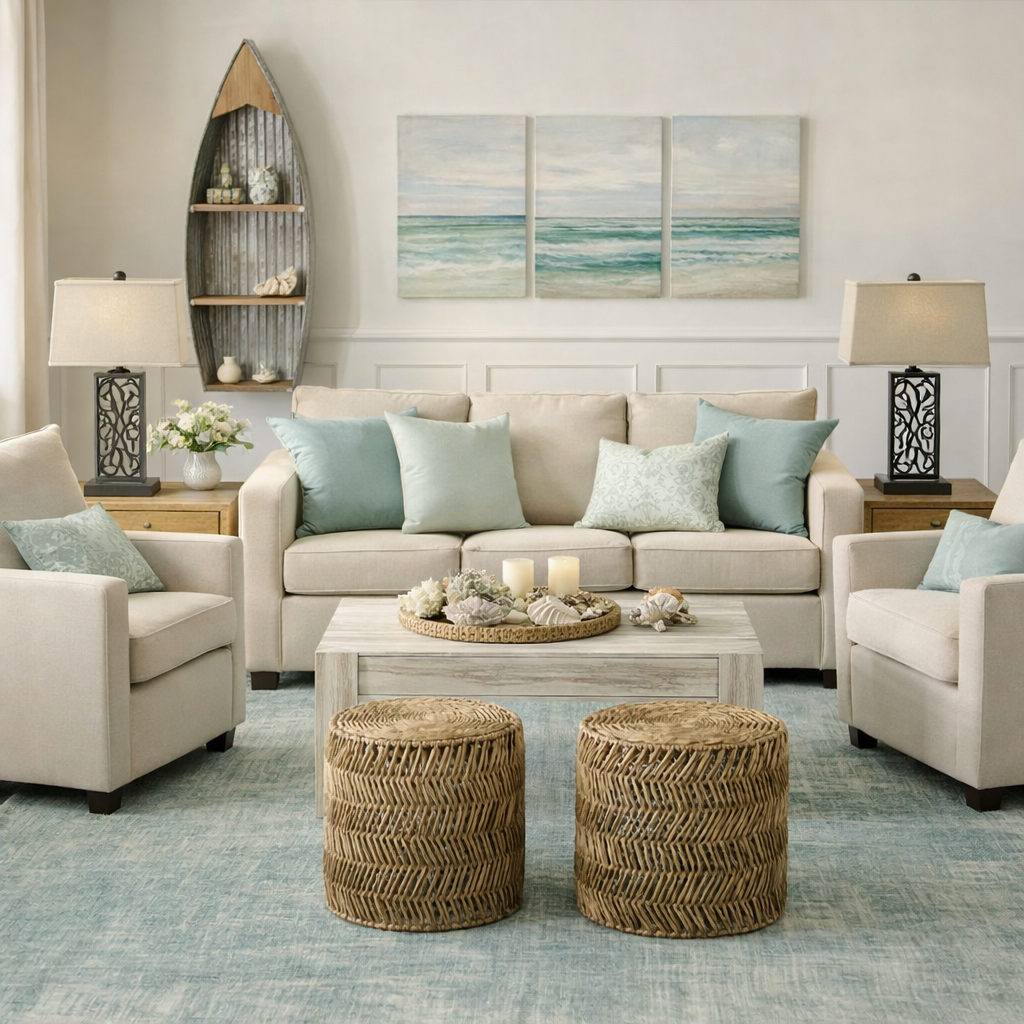 Coastal Lighting, Shelves & Accent Furniture