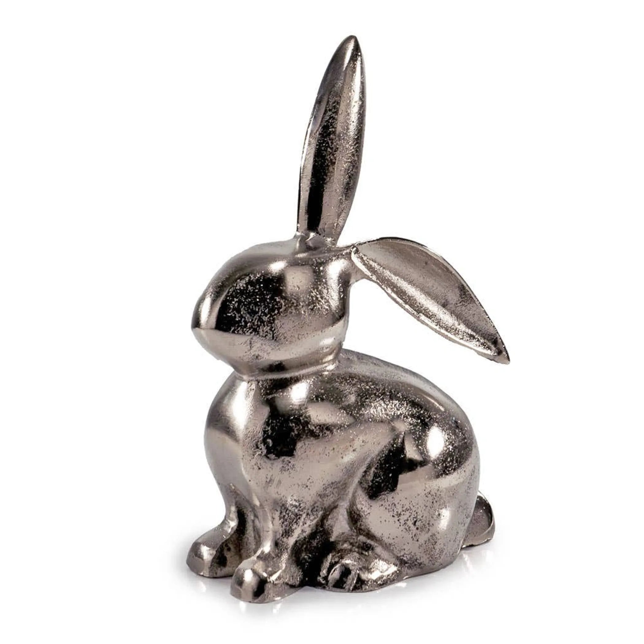 Conejito Bunny Sculpture Cast Aluminum With Abstract Form And Reflective Surface
