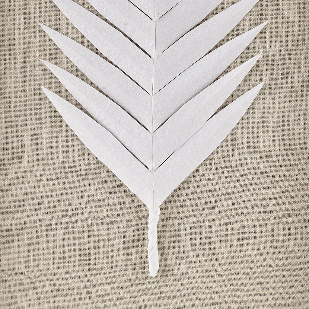 Sabal Framed Rice Paper Palm Leaves 3 Piece Shadowbox Wall Decor Set Coastal Botanical Art With Linen Backdrop