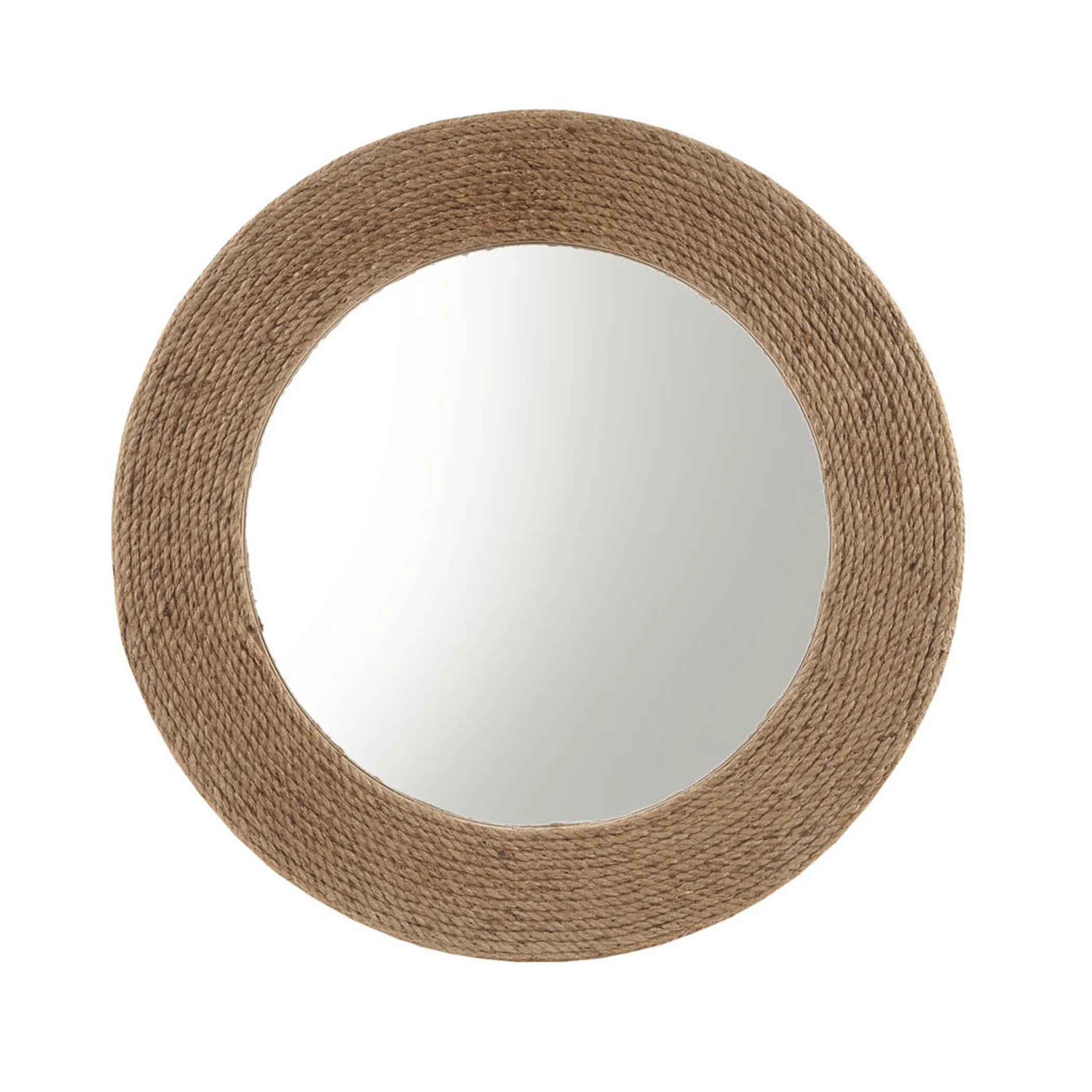 Natural Jute Rope Round Wall Mirror