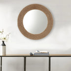 Natural Jute Rope Round Wall Mirror