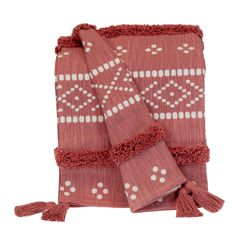 Parkland Collection Transitional Stripes and Dots 50" x 60" Throw