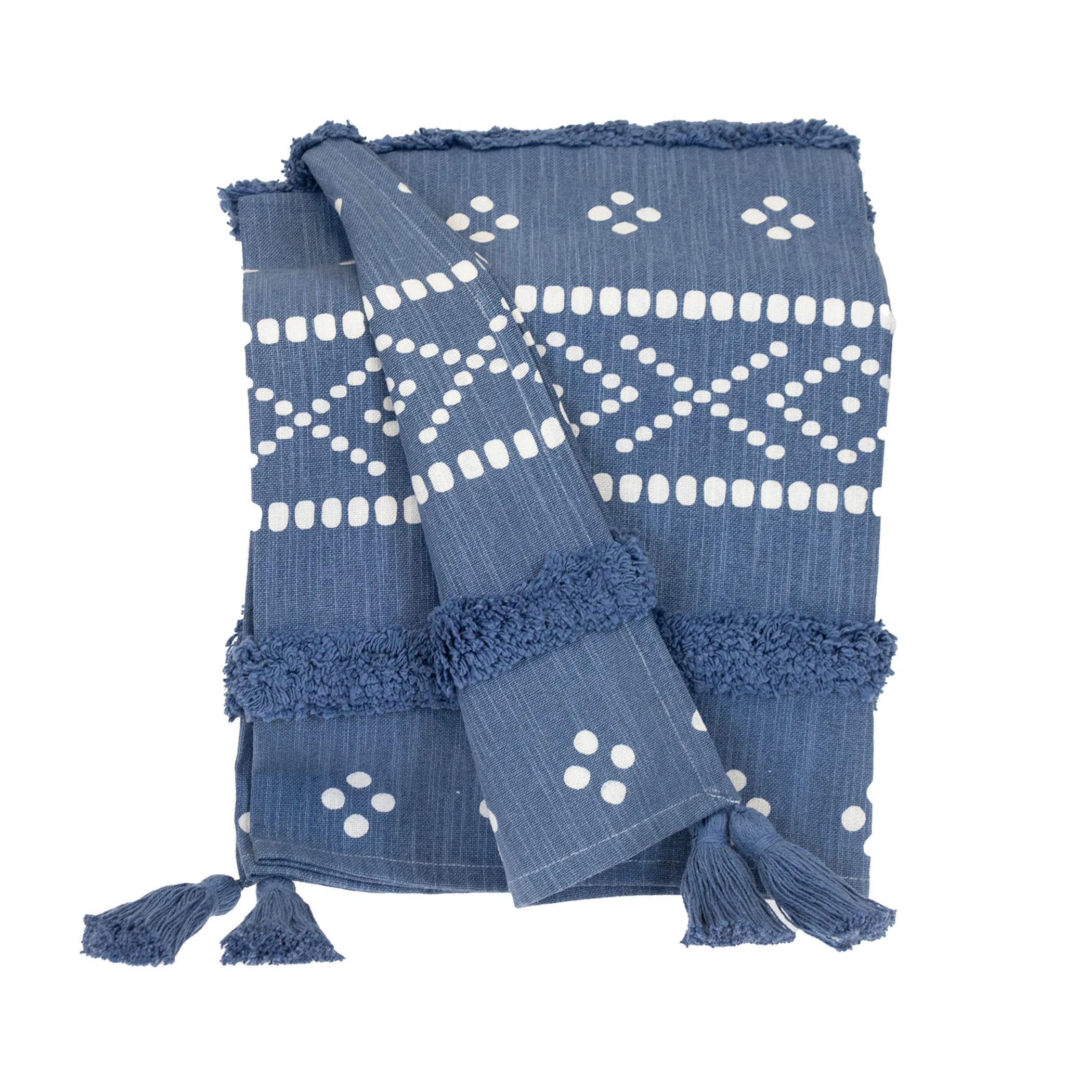 Parkland Collection Transitional Stripes and Dots 50" x 60" Throw