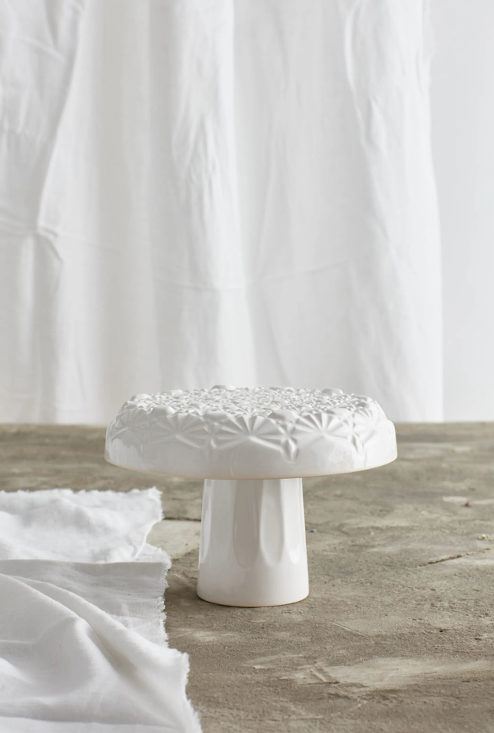 Ak Handmade Ceramic Footed Serving Platter