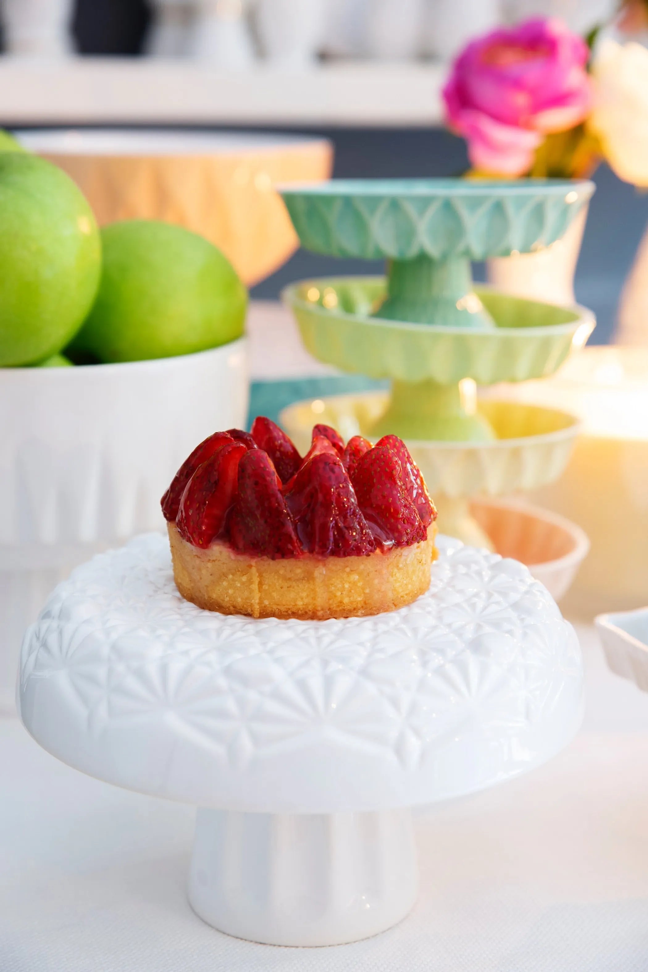 Ak Handmade Ceramic Footed Serving Platter