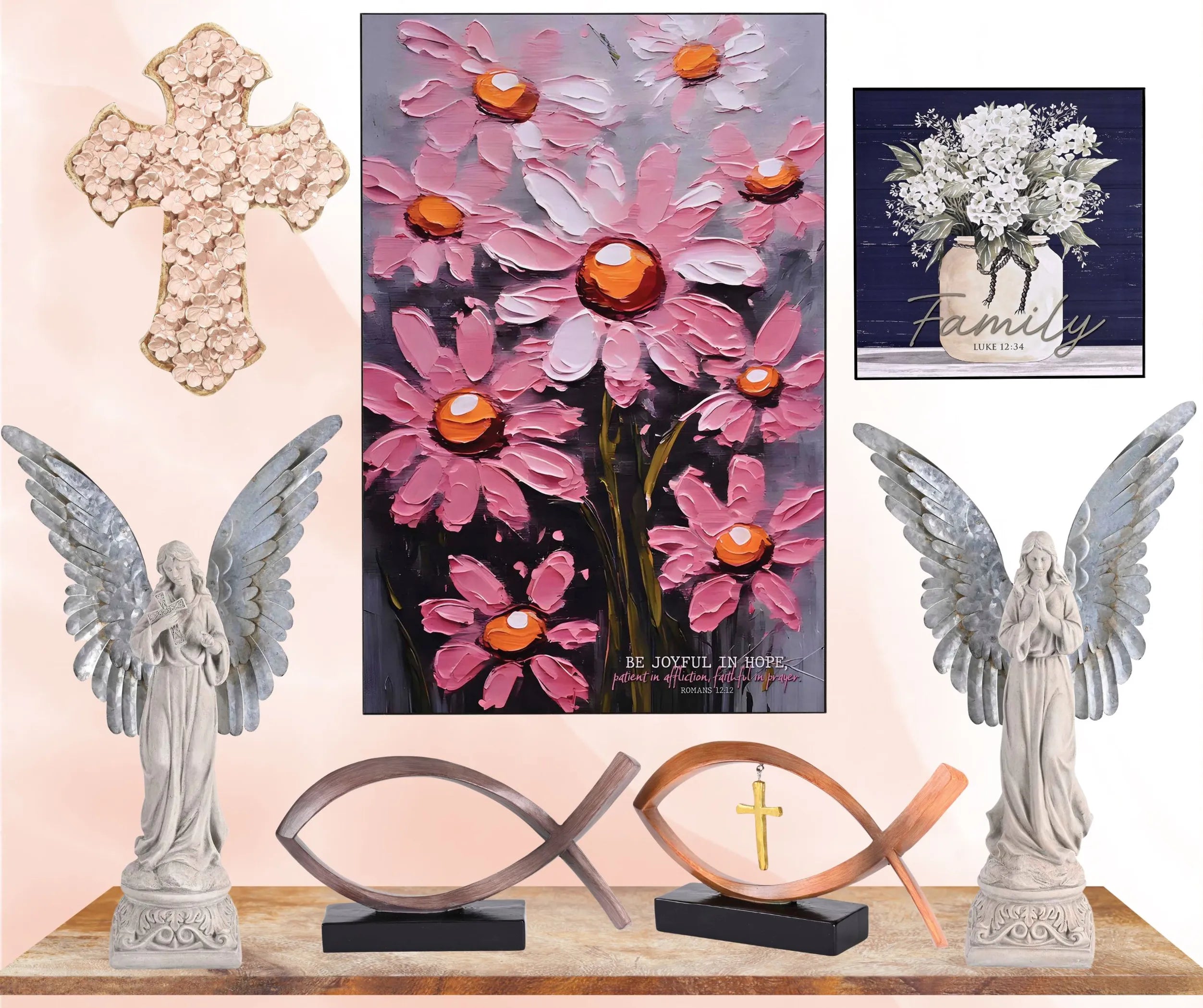 Angel Figurine Praying Detachable Wings