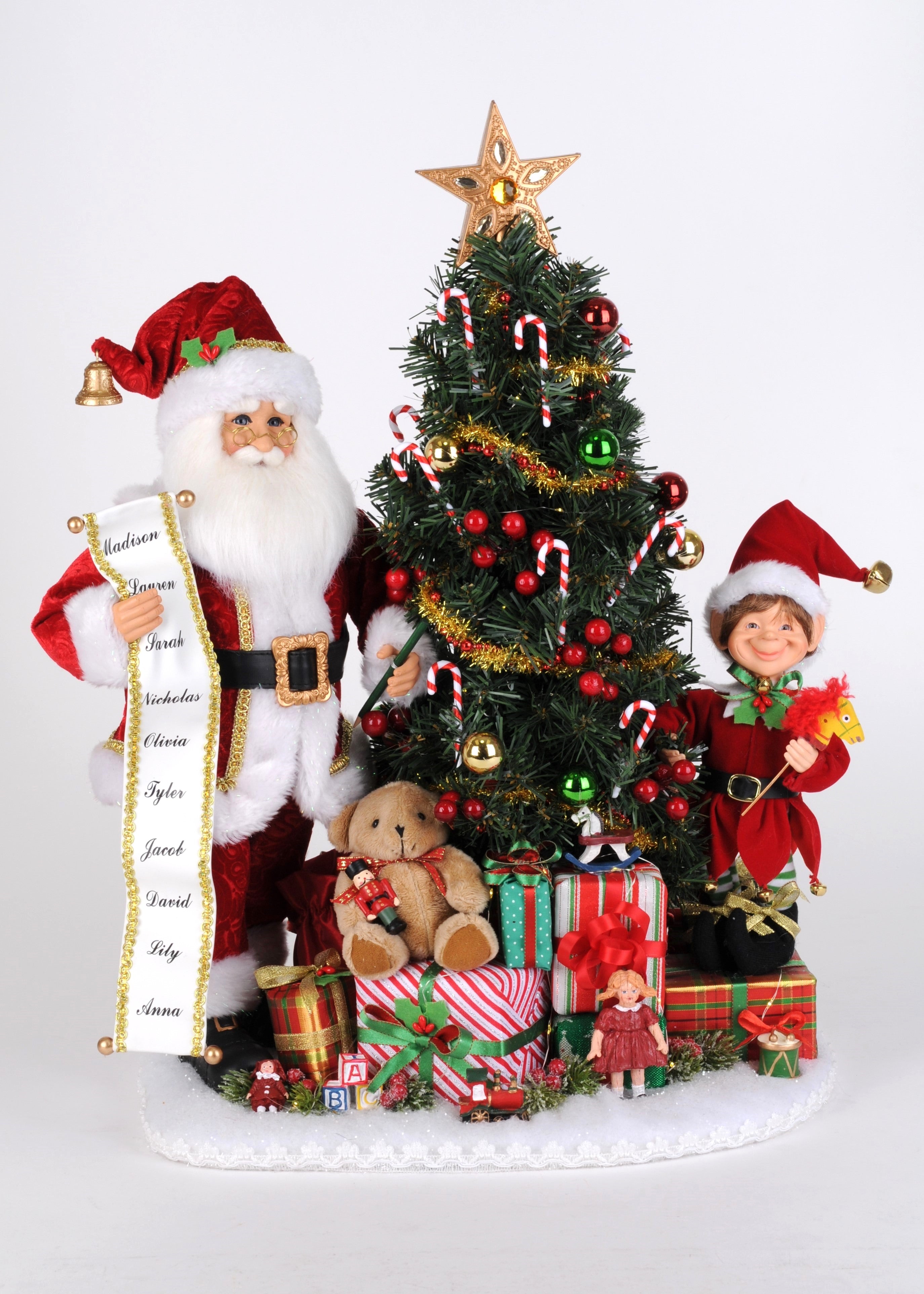 Lighted Christmas Presents Santa