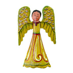 Painted Yellow Angel Ornament