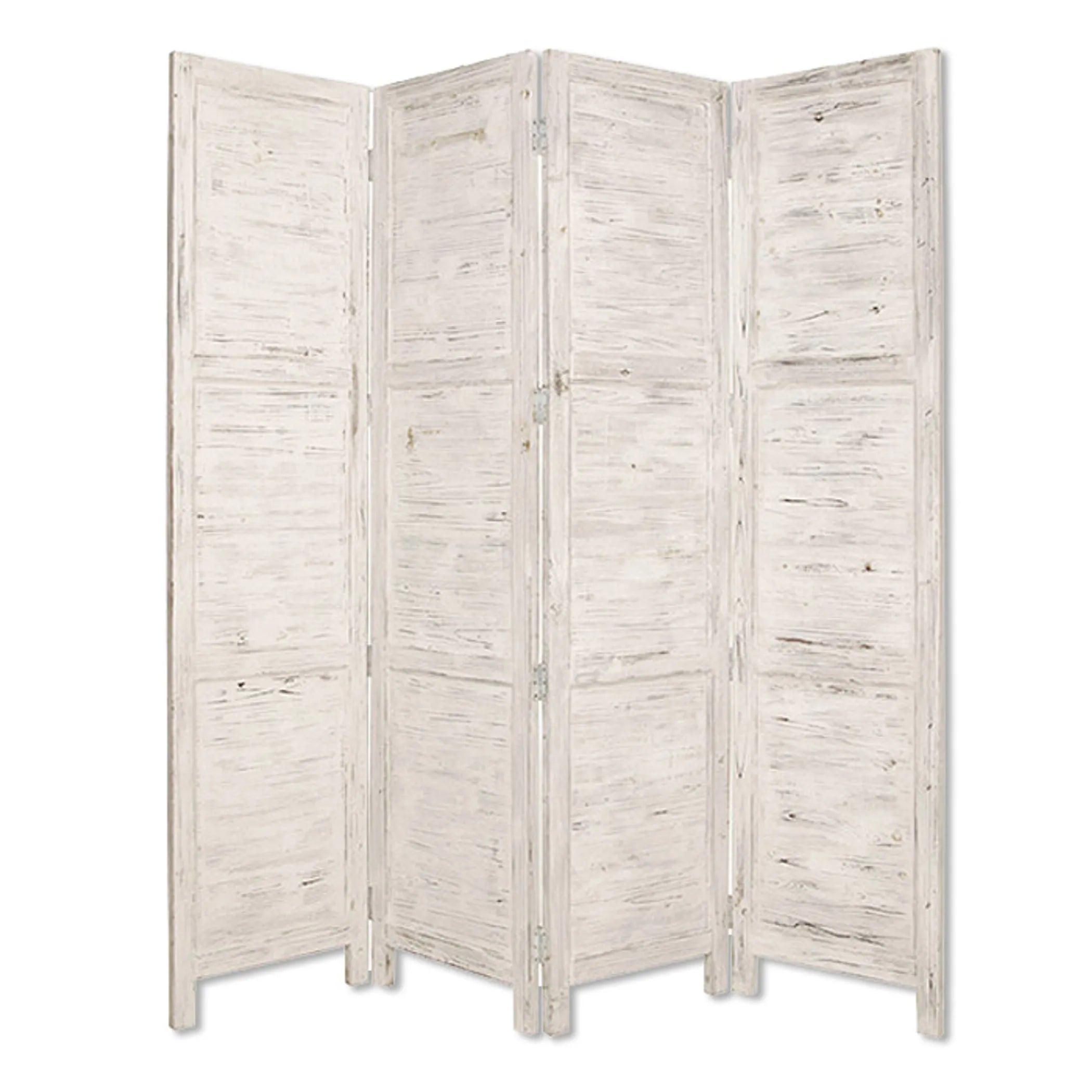 76" X 84" White Wood Screen