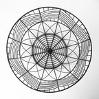 Set Of Two Black Metal Wire Chevron Bowls For Modern Minimalist Home Decor Accent Pieces