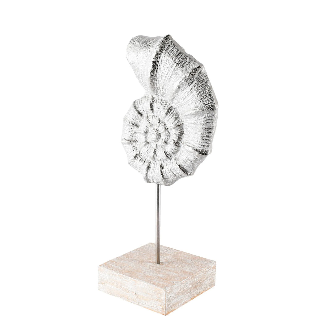 Coastal Silverplate Sea Shell Sculpture