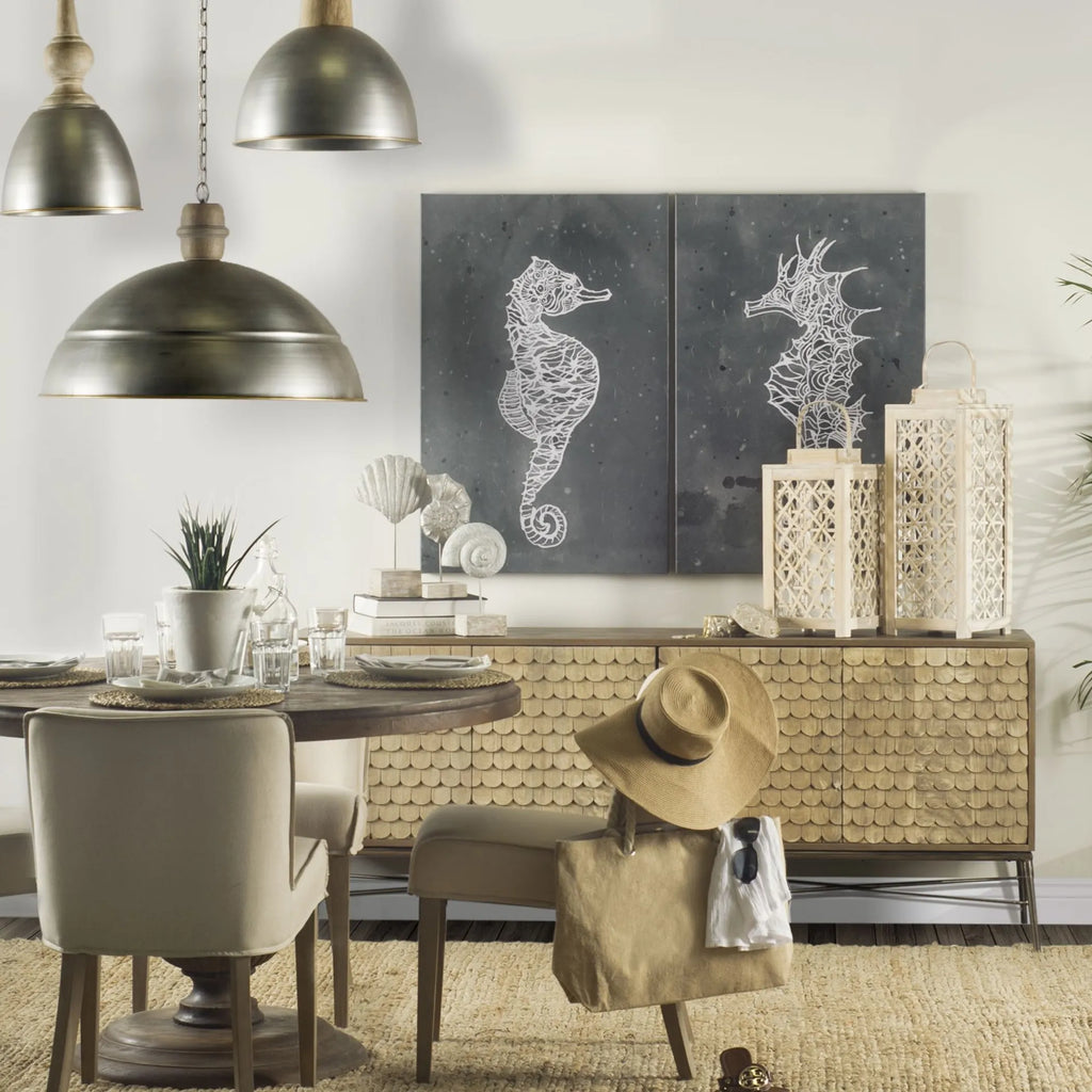 Coastal Silverplate Sea Shell Sculpture