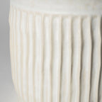 12" Whitewash Handled Textured Ceramic Vase