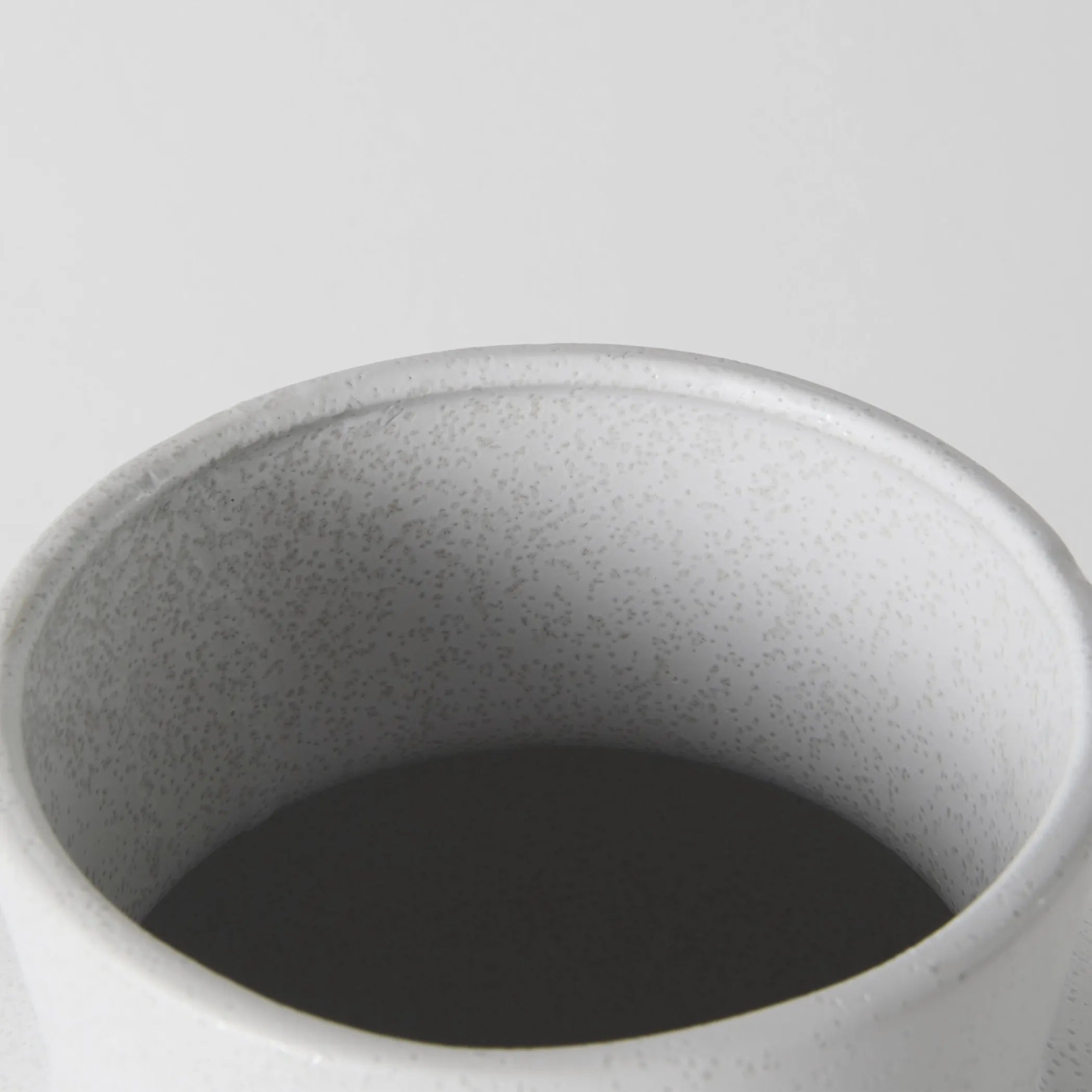 11" White Contempo Deco Ceramic Vase