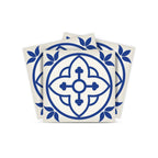8" X 8" Tulipa Blue and White Peel and Stick Removable Tiles