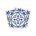 8" X 8" Tulipa Blue and White Peel and Stick Removable Tiles