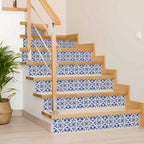 7" X 7" Blue Mia Gia Peel And Stick Removable Tiles
