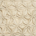 Cream Pinwheel Floral Petal Down Filled Throw Pillow