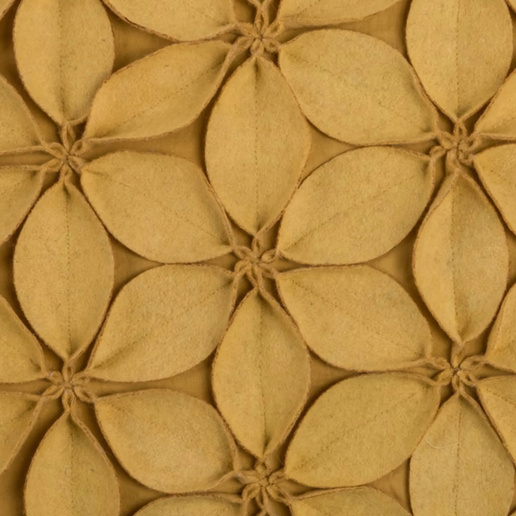 Yellow  Pinwheel Floral Petal Down Throw Pillow