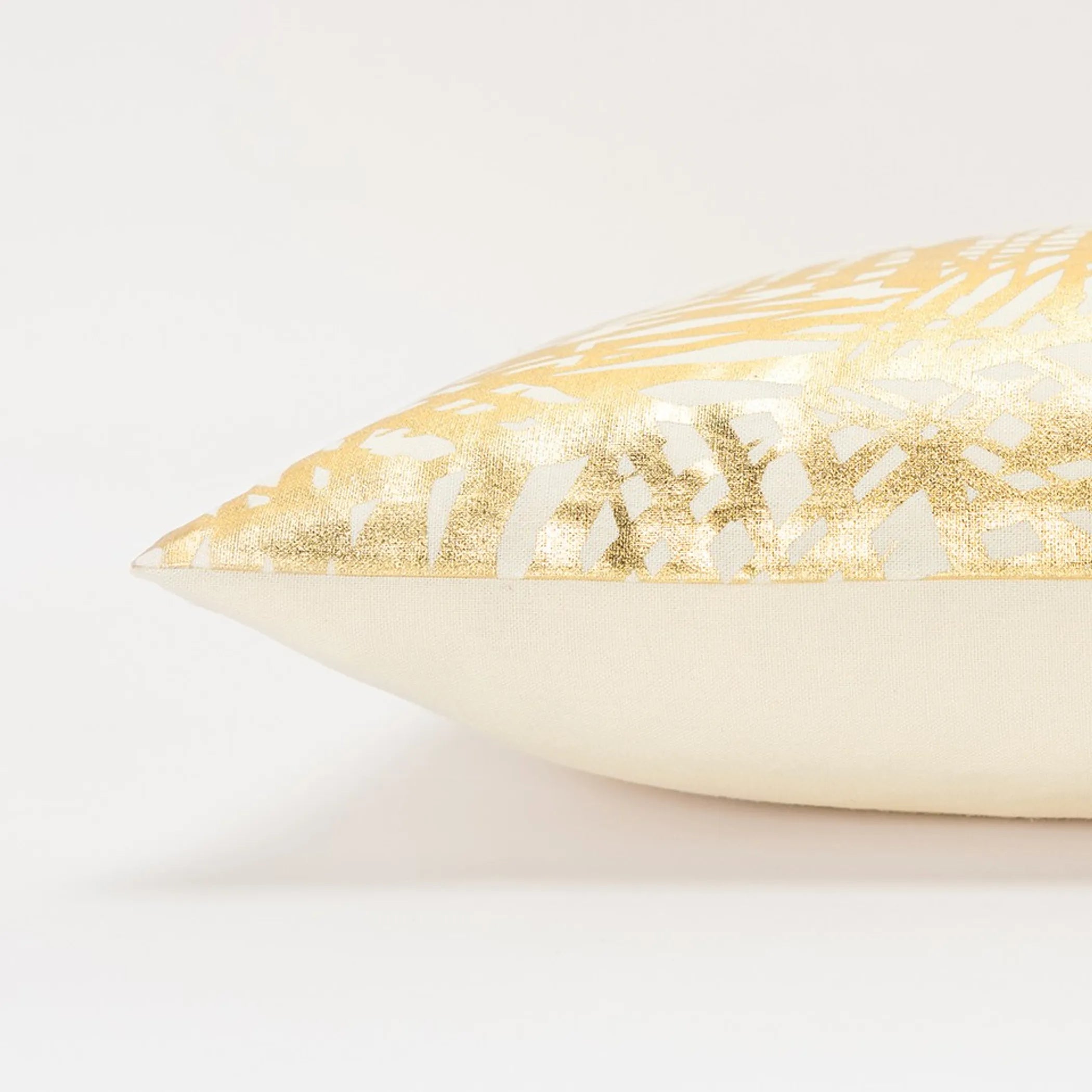 Gold Foil Etched Pattern Lumbar Pillow