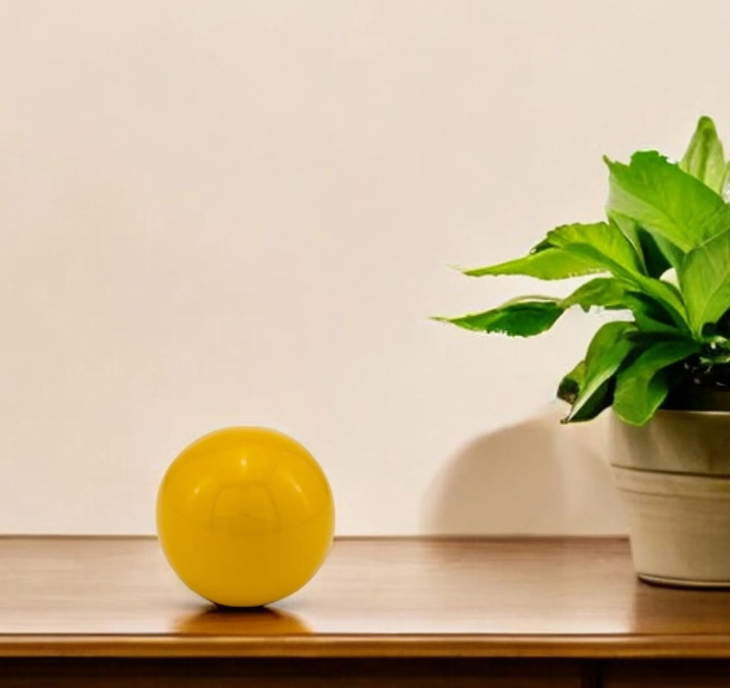 Blue Aluminum Decorative Orb 3 Inch Tabletop Sculpture for Living Room Office Decor