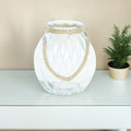 10" Clear Glass Decorative Jar With Rope