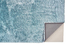 8' X 10' Blue and Silver Shag Hand Tufted Area Rug