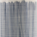 19" Blue and White Geometric Cylinder Terracotta Floor Vase