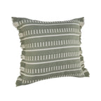 24" X 24" Green Zippered Coastal Indoor Outdoor Throw Pillow