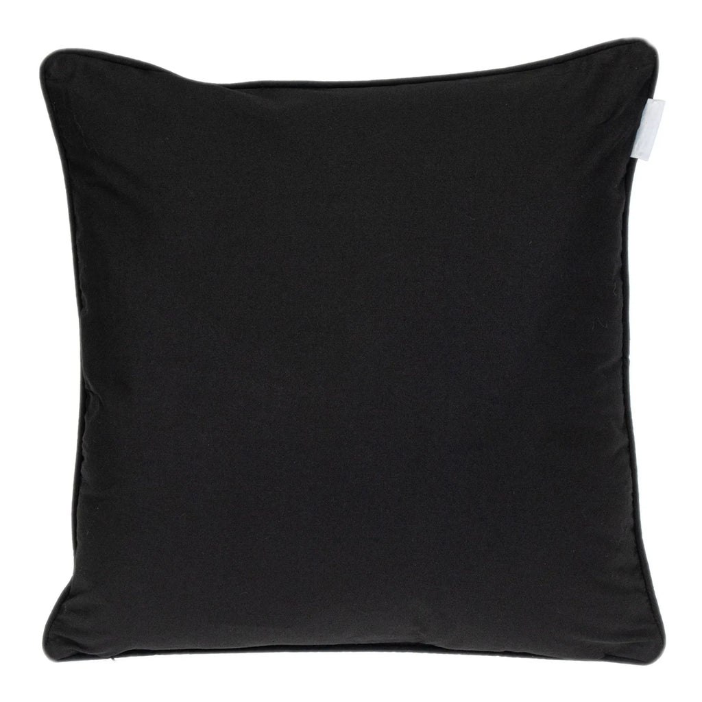 20" Black and White Geometric Cotton Throw Pillow