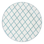Turquoise Sixteen Piece Round Trellis Ceramic Service For Four Dinnerware Set
