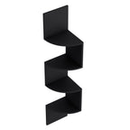 10" Black Wood Wall Mounted Corner Shelf