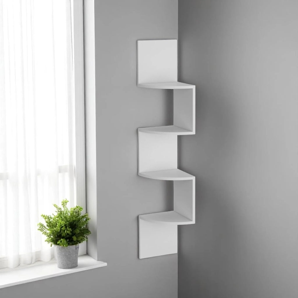 Wood Wall Mounted Corner Shelf