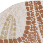 5' Ivory Yellow Orange And Green Round Starfish Indoor Outdoor Area Rug
