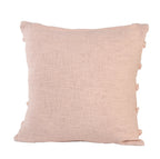 Set of Two Pink Ribbed Cotton Throw Pillows With Fringe