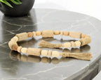 40" Brown Wood Beads And Rope Decorative Tassel