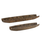 Dark Wood Boat Vanity Trays