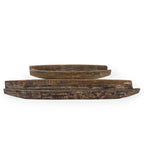 Dark Wood Boat Vanity Trays