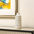 Geometric Cylindrical Ceramic Table Vase