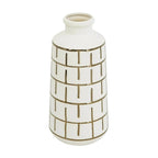 Geometric Cylindrical Ceramic Table Vase