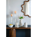 Geometric Cylindrical Ceramic Table Vase