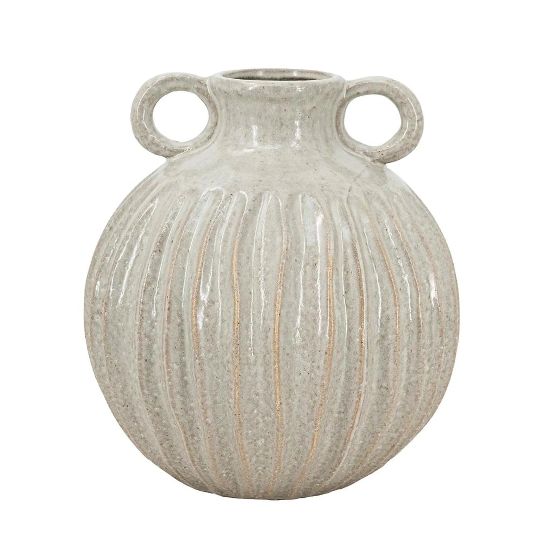 Round With Handles Ceramic Table Vase