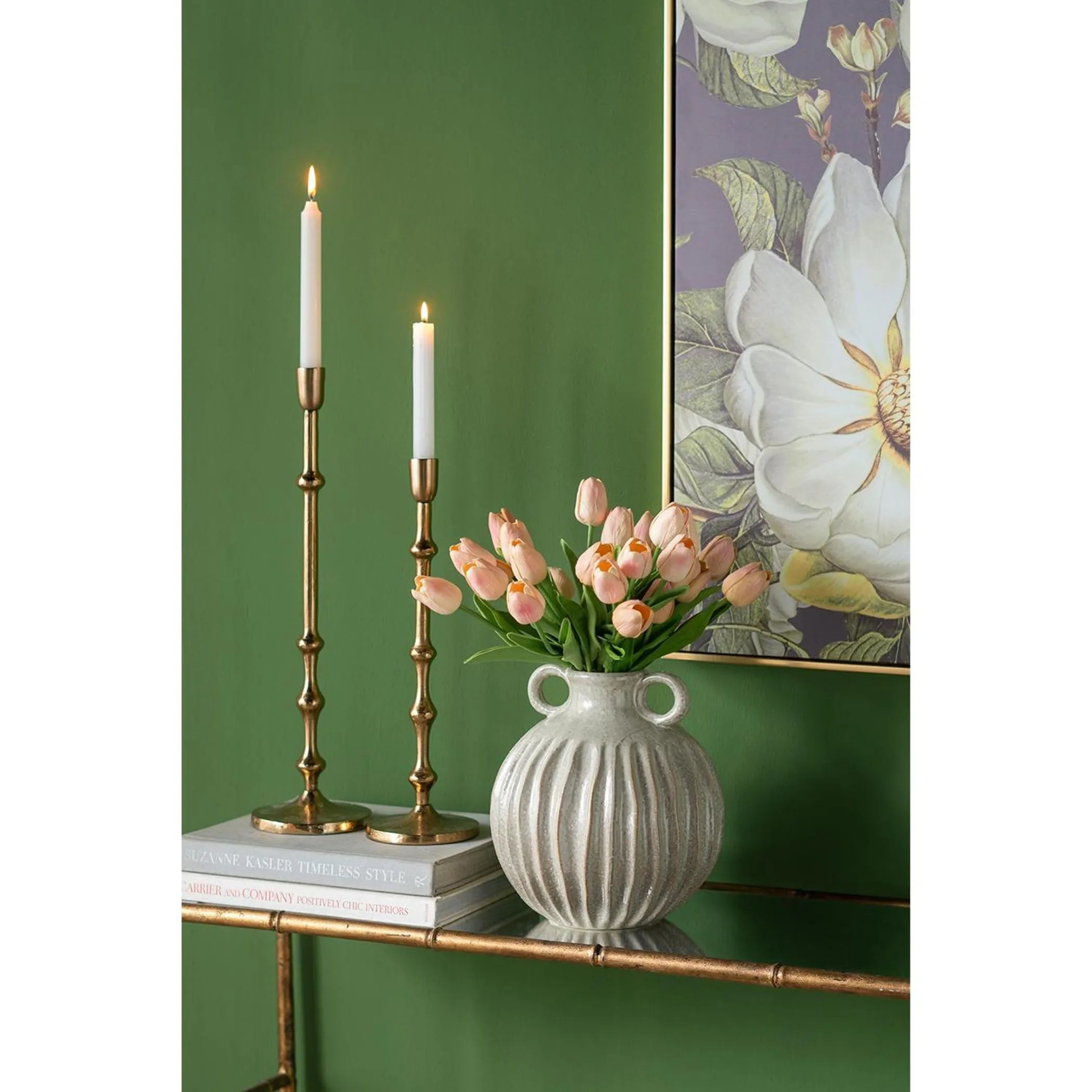 Round With Handles Ceramic Table Vase