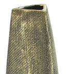 40" Gold Tapered Ceramic Floor Vase