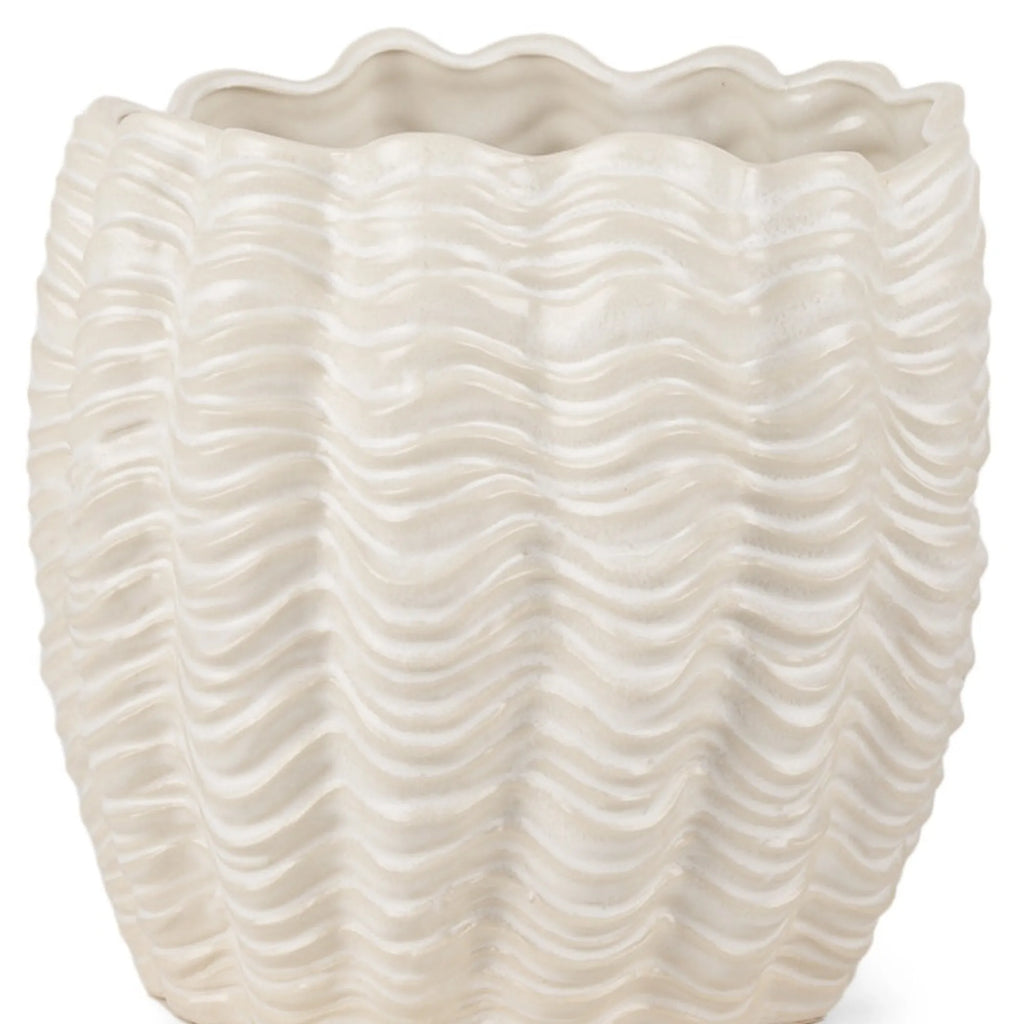 Ceramic Sculptural Waves Table Vase