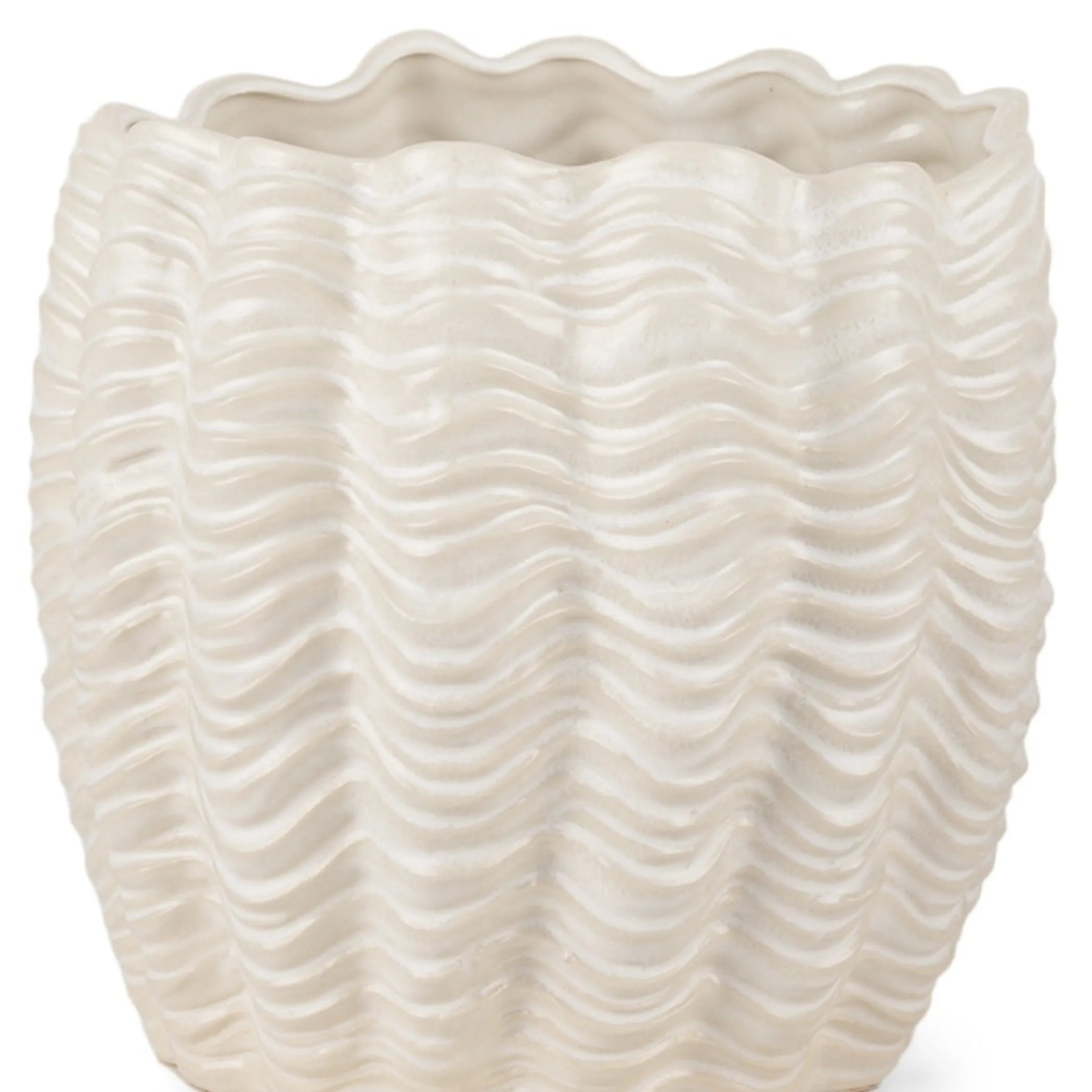 Ceramic Sculptural Waves Table Vase
