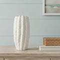 Cylinder Ceramic Sculptural Waves Table Vase