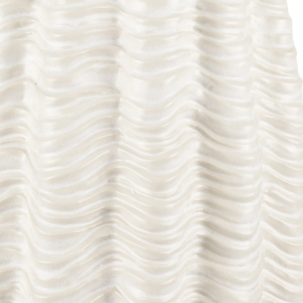 Cylinder Ceramic Sculptural Waves Table Vase