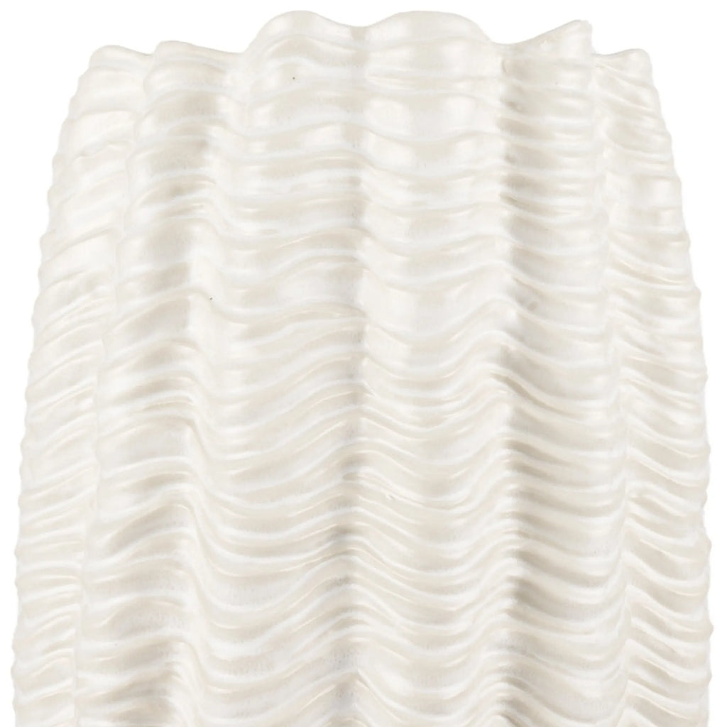 Cylinder Ceramic Sculptural Waves Table Vase