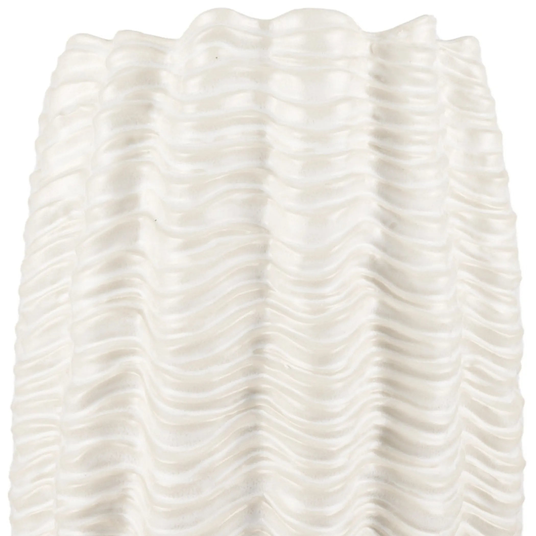 Cylinder Ceramic Sculptural Waves Table Vase